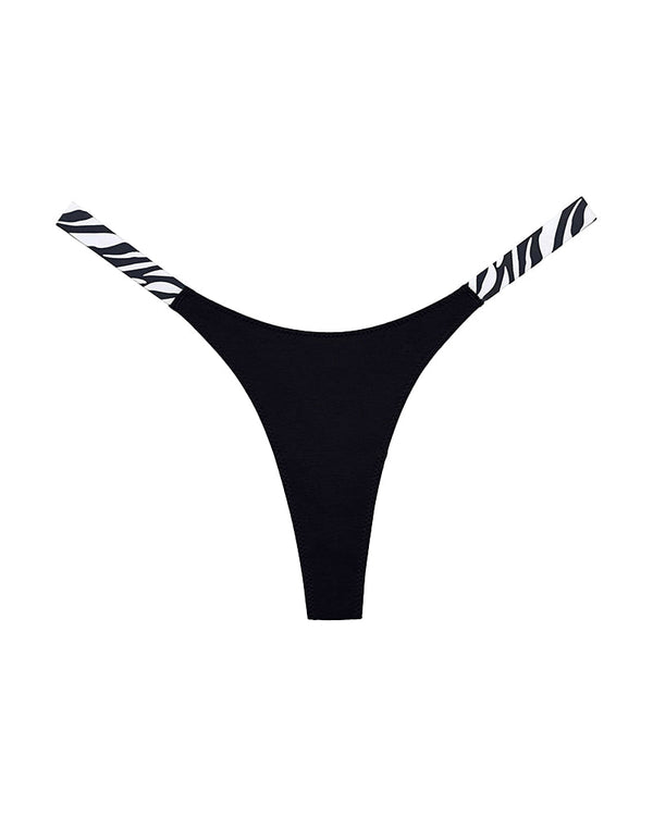 High-Cut Cotton Brief with Animal Print Straps