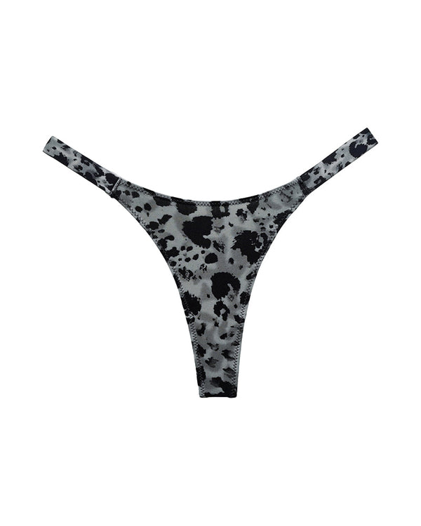 High-Cut Cotton Brief with Animal Print Straps