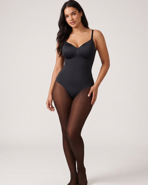 Fleece-Lined Sculpting Bodysuit Tights