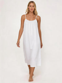 Solid Color Backless Cami Short Dress