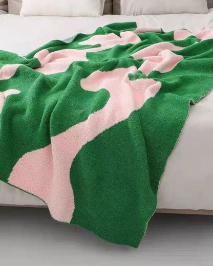 Nordic-Inspired Knit Throw Blanket - Office Nap Blanket & Sofa Cover