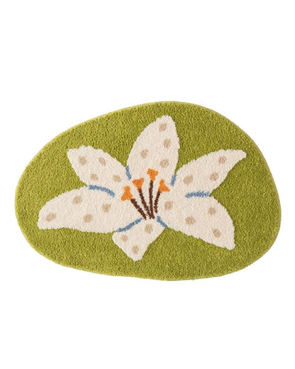 Printed Bedroom Carpet - Winter Fresh Style Bedside Mat for Cozy Spaces