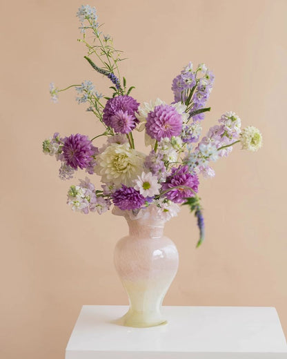 Mid-Century Art Glass Vase - Luxury Flower Arrangement for Living Room Decor