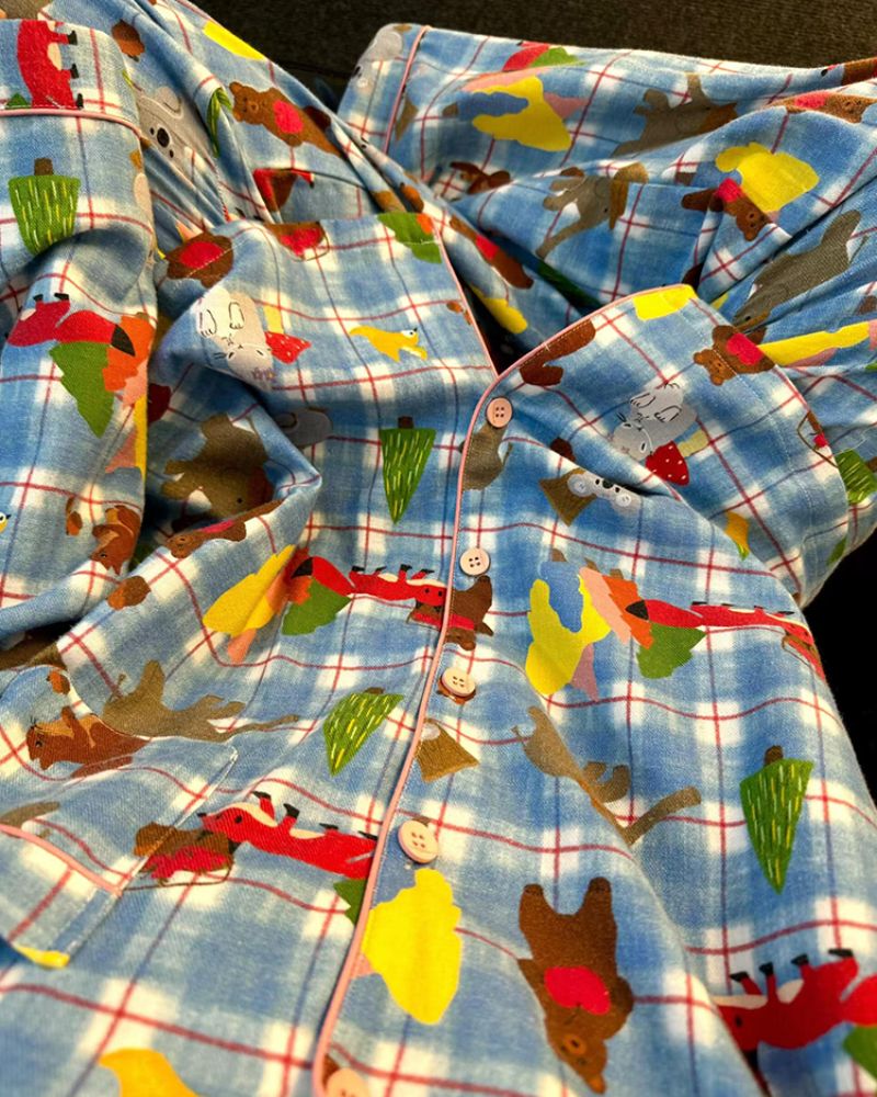 Snuggly Forest Friends Long Sleeve Pajamas Set