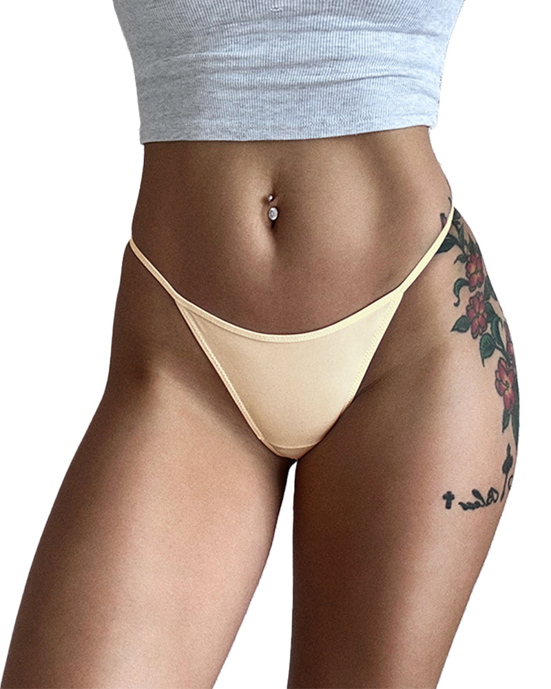 Animal Print Thin Strap Brief