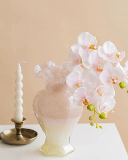 Mid-Century Art Glass Vase - Luxury Flower Arrangement for Living Room Decor