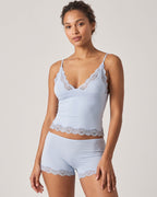 Lace Trim Cami And Short Set