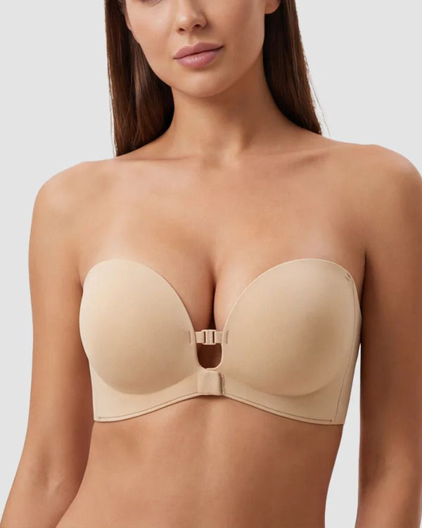 Reggiseno Push-Up Senza Spalline con Chiusura Anteriore