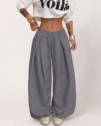 High-Waist Drawstring Jogger Pants