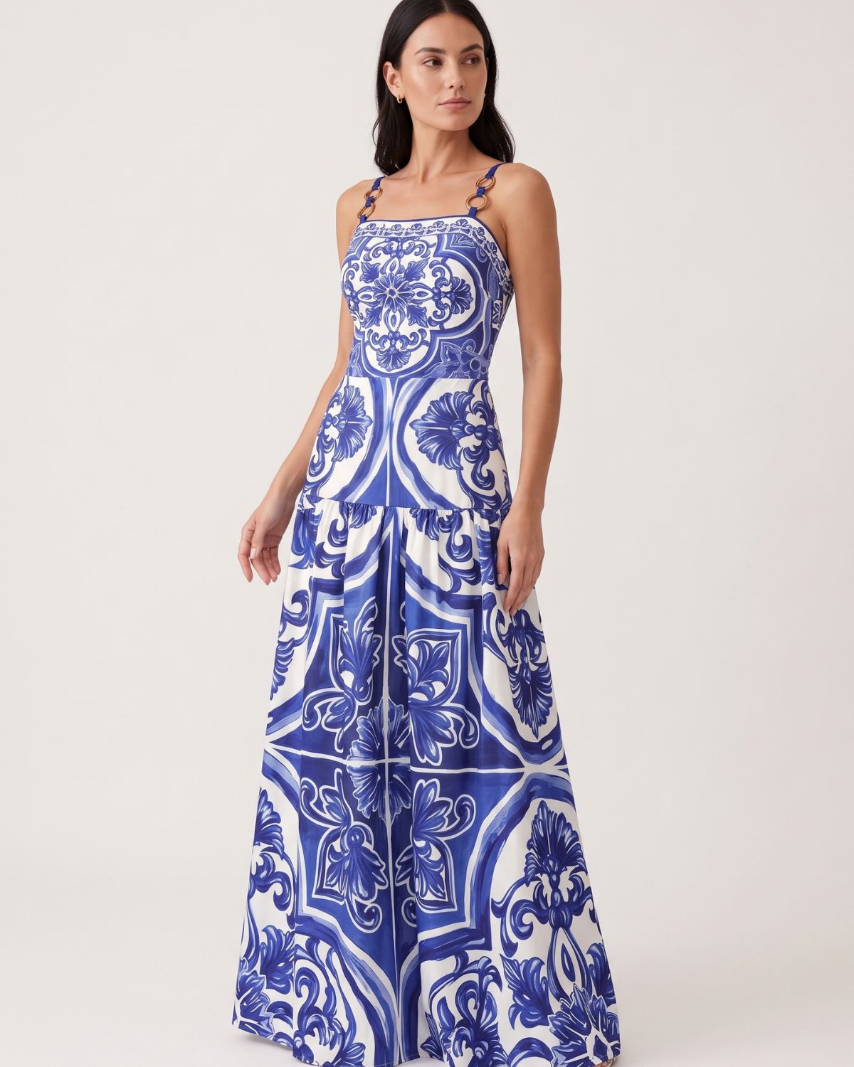 Majolica Print Sling One-Piece Swimsuit
