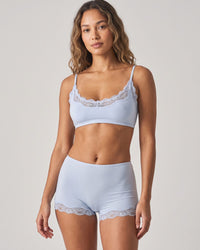 Lace Trim Wirefree Lightweight Underwear Set
