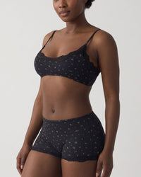 Lace Trim Wirefree Lightweight Underwear Set