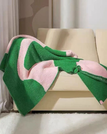 Nordic-Inspired Knit Throw Blanket - Office Nap Blanket & Sofa Cover