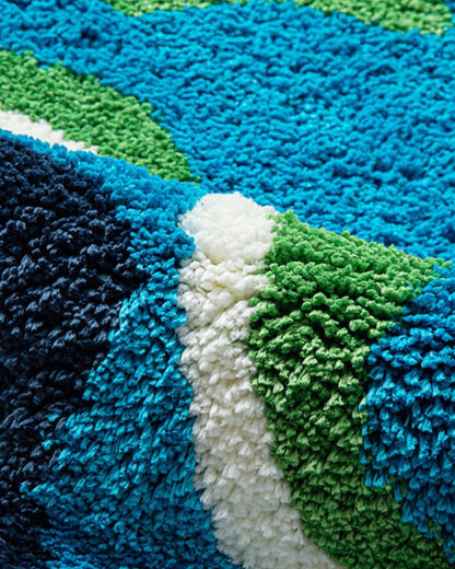 Abstract Shape Shaggy Rug - Colorful Home Decor for Living Room & Bedroom