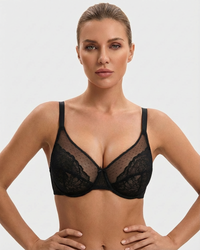 Full Coverage Floral Lace Bra