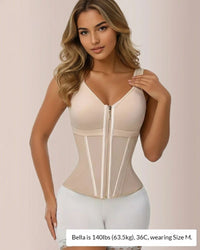 Guaina modellante per pancia e vita a doppio strato con reggiseno 