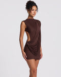 Asymmetric Backless Mini Dress