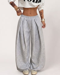 High-Waist Drawstring Jogger Pants