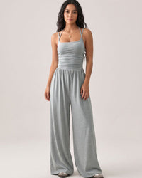 Sleeveless Halter-Neck Jumpsuit