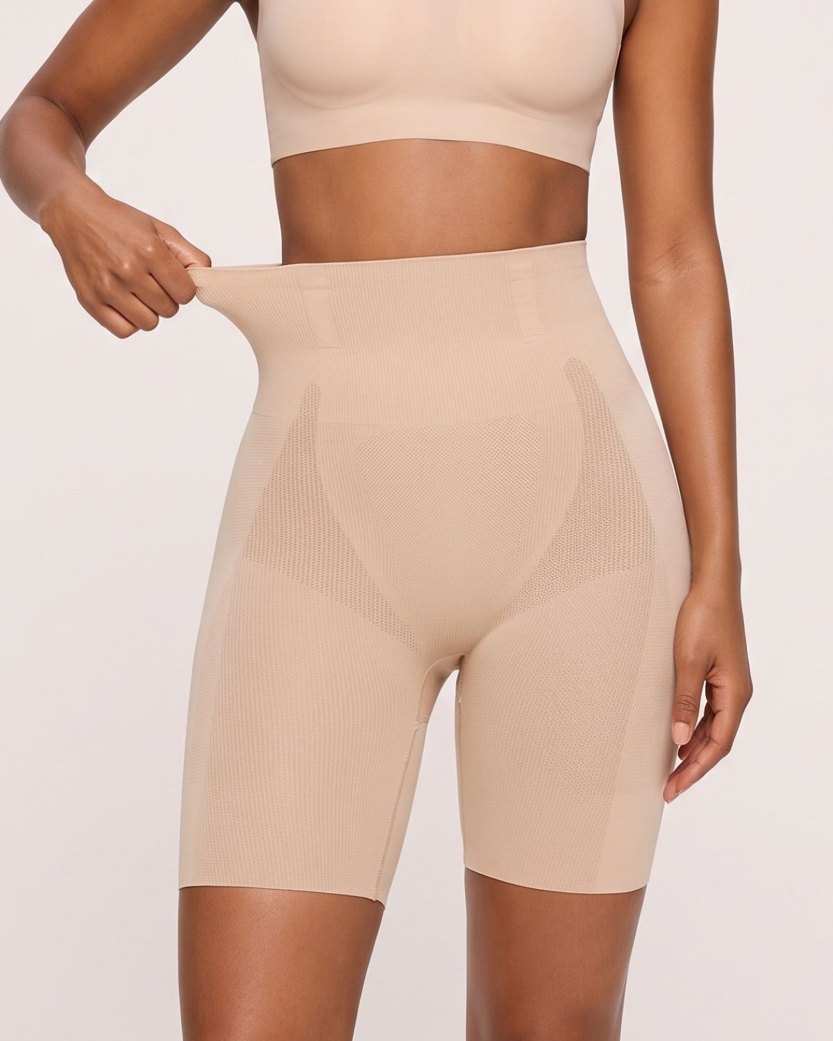 Pantaloncini modellanti senza cuciture a vita alta che sollevano i glutei 