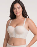 Il reggiseno senza spalline con schienale basso 