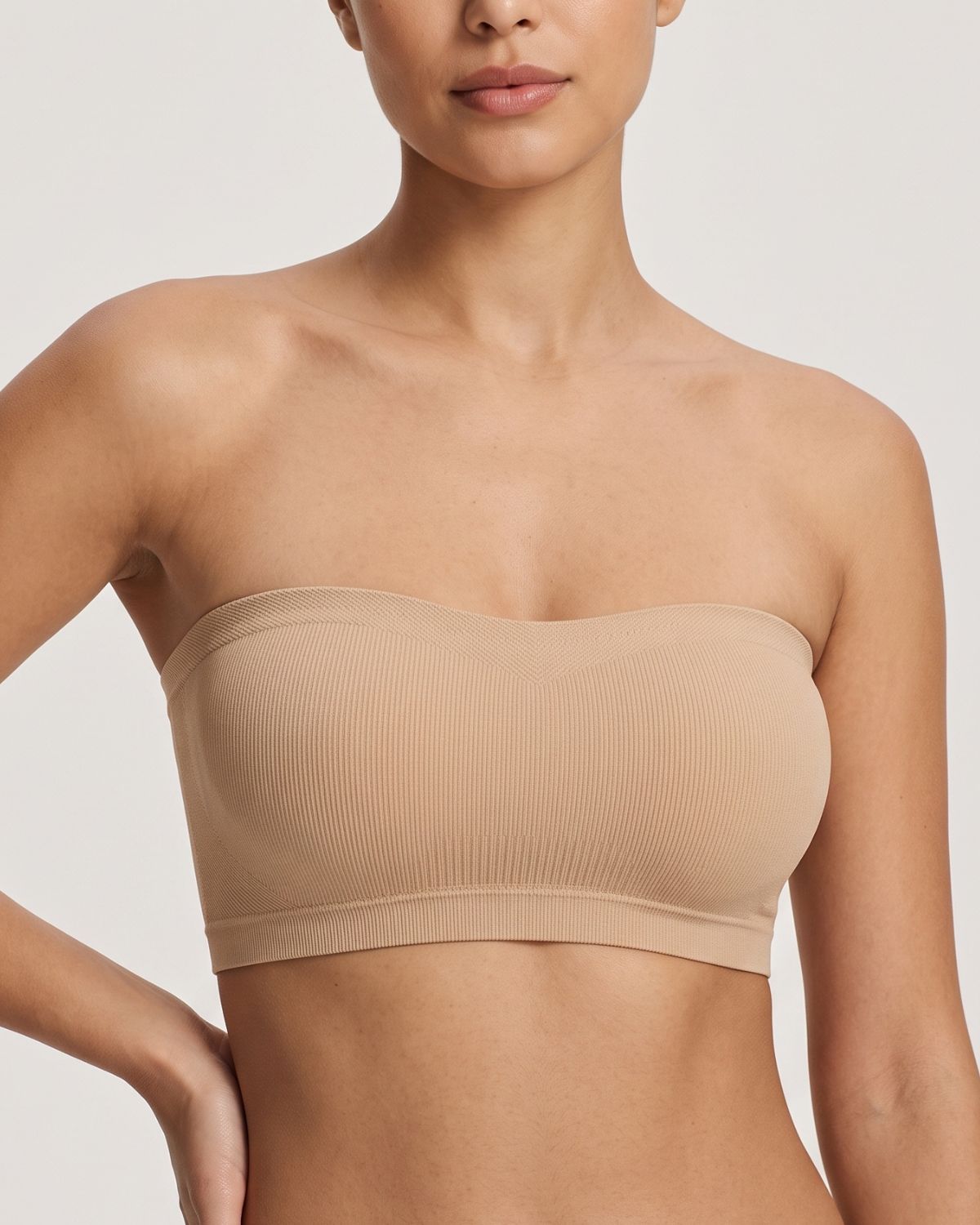 Stay‑Put Wireless Seamless Bandeau Bra