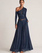 One-Shoulder Tulle Skirt Set