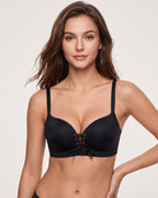 Honeycomb-Cup Wireless Push-Up Bra