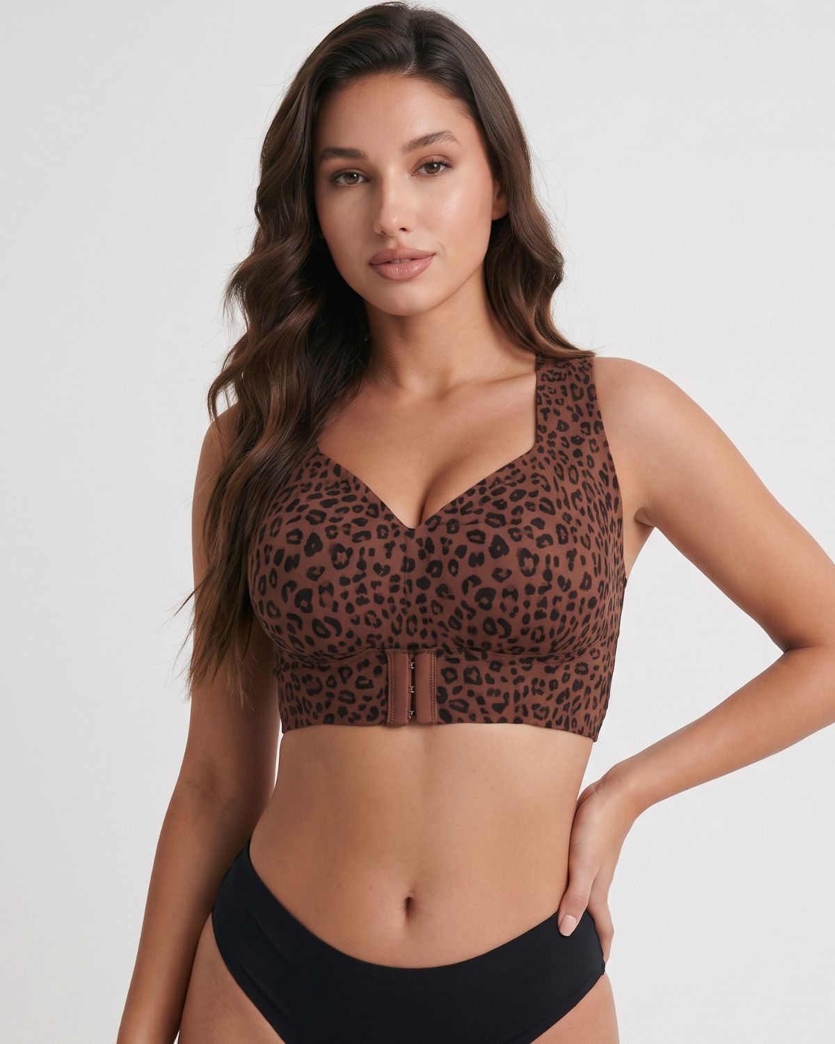 Front Closure Cross-Back Wireless Posture Bra