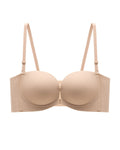 Double Front-Closure Strapless Bra