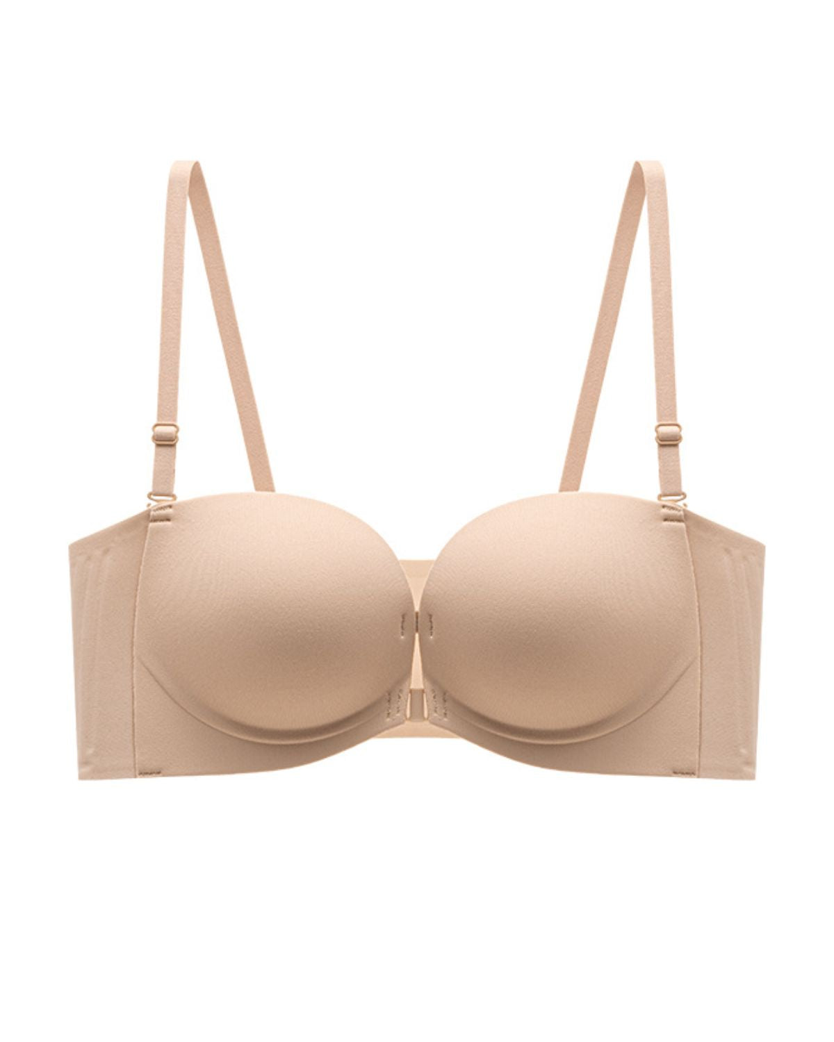 Double Front-Closure Strapless Bra