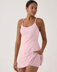 Pocketed Active Dress with Built-In Shorts