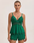 Lace-Trim Cami & Shorts Pajama Set