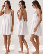Solid Color Backless Cami Mini Dress