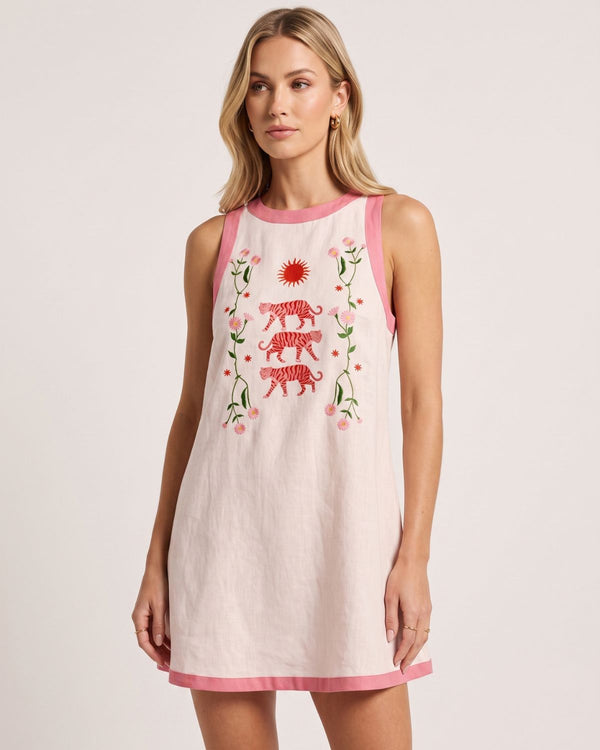 Summer Printed Sleeveless Beach Dress