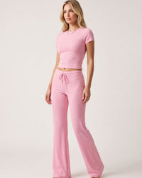 Short Sleeve Drawstring Lounge Set