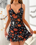 Completo pigiama con canotta e slip in pizzo