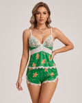 Halloween Lace-Trim Cami & Shorts Pajama Set
