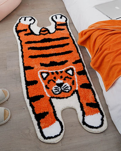 Tiger Print Shaggy Rug - Fun and Cozy Home Decor for Living Room