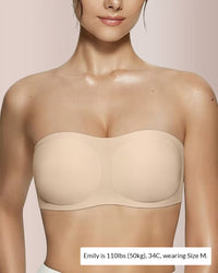 Sujetador bandeau acolchado sin aros 