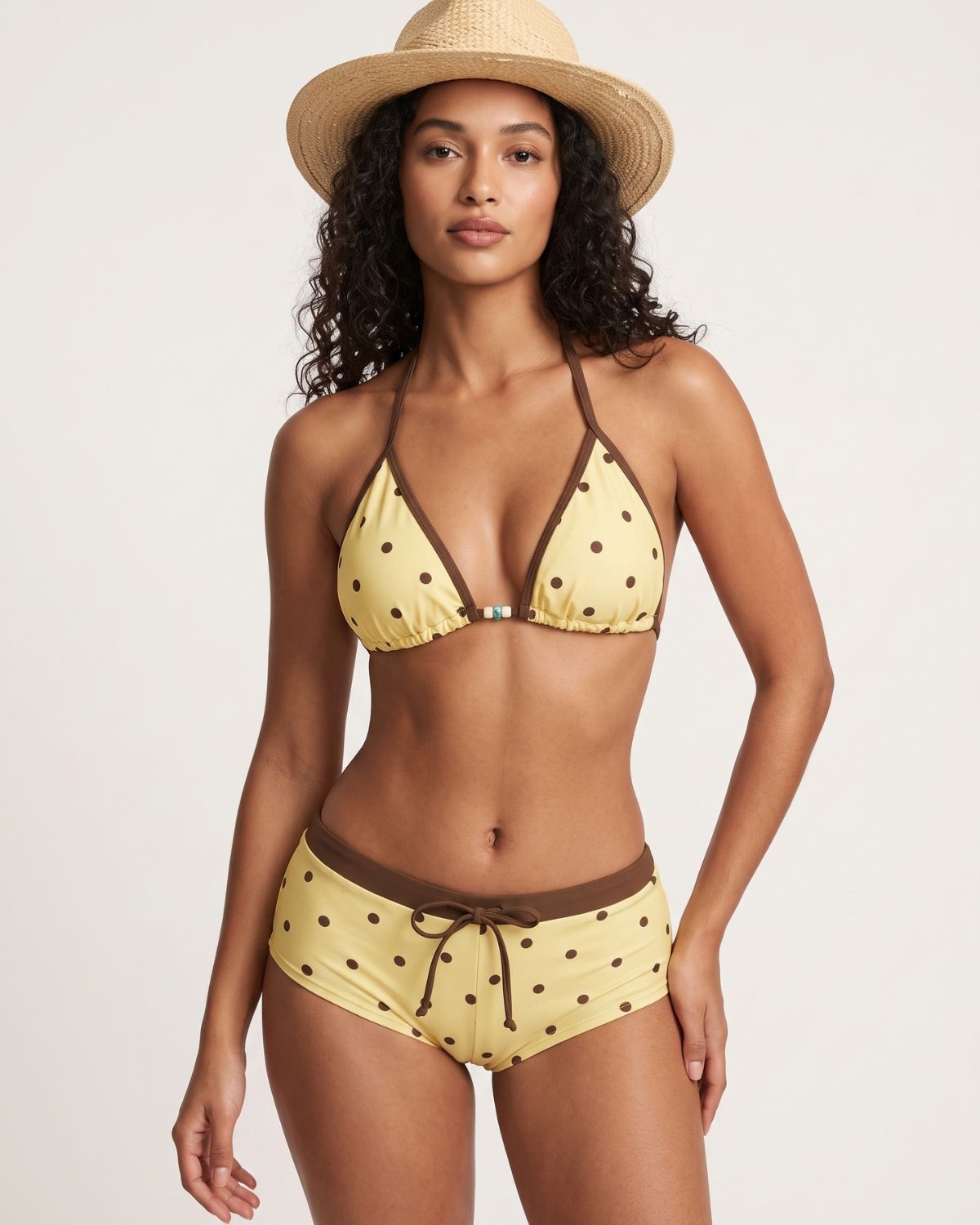 Polka Dot Halter Bikini Set