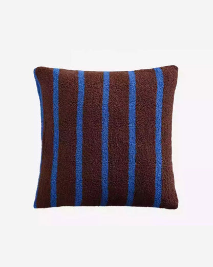 Nordic Mallard Stripe Half-Fleece Pillows for Living Room and Bedroom