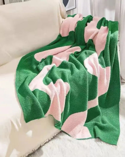 Nordic-Inspired Knit Throw Blanket - Office Nap Blanket & Sofa Cover