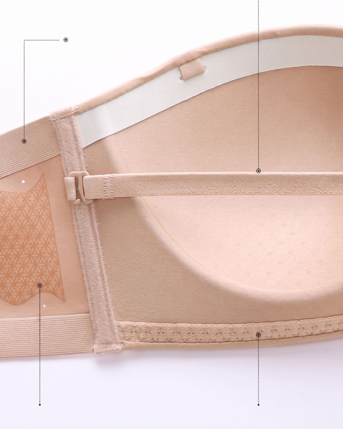 Reggiseno multiuso senza spalline, senza ferretto, per una schiena liscia