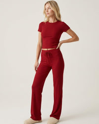 Short Sleeve Drawstring Lounge Set