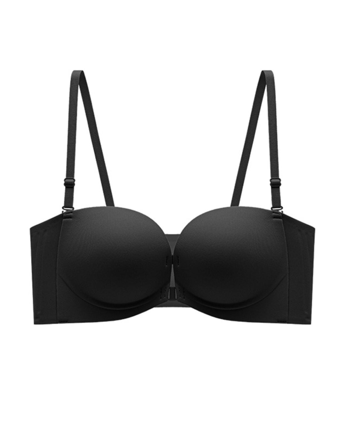 Double Front-Closure Strapless Bra