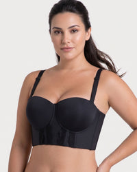 Il reggiseno senza spalline con schienale basso 