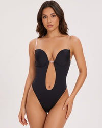 U-Plunge Backless Shapewear Bodysuit