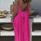 Solid Color Backless Cami Dress