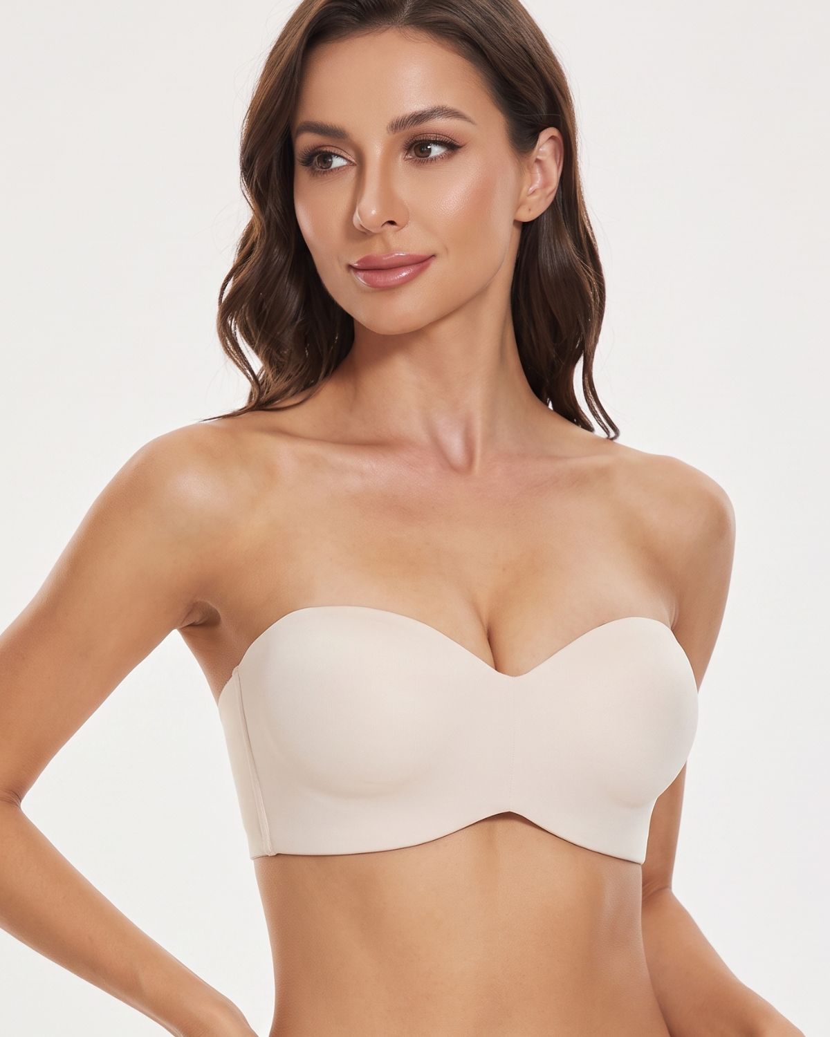 Reggiseno a fascia invisibile senza spalline minimizzante